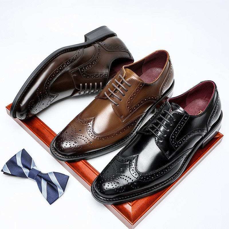 Men Brit Brogue Oxford Shoes / Casual Brogues / British Style