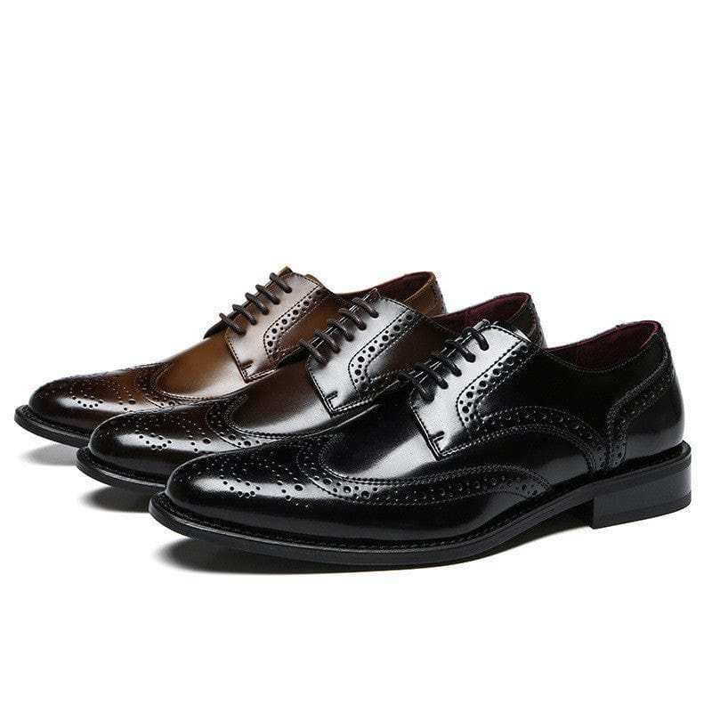 Men Brit Brogue Oxford Shoes / Casual Brogues / British Style