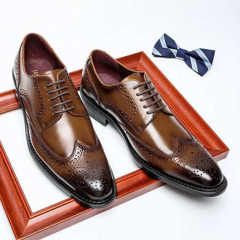 Men Brit Brogue Oxford Shoes / Casual Brogues / British Style